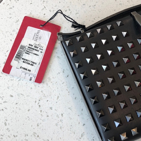 NEW Valentino Rockstud Studded Minaudiere Clutch - Picture 4 of 14